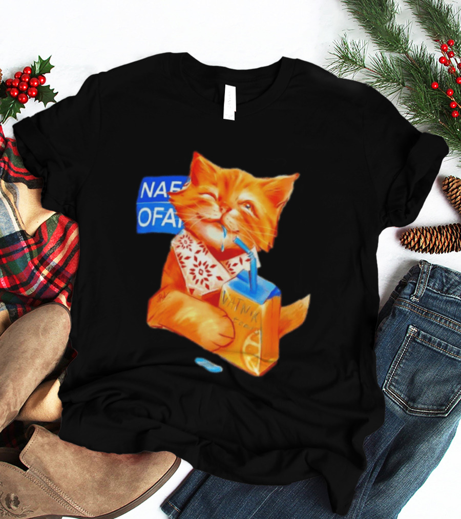 NAFO Fella Orange Cat Drinking VATNIK Tears T-Shirt