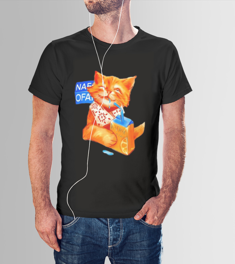 NAFO Fella Orange Cat Drinking VATNIK Tears T-Shirt