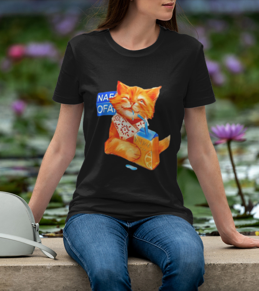 NAFO Fella Orange Cat Drinking VATNIK Tears T-Shirt