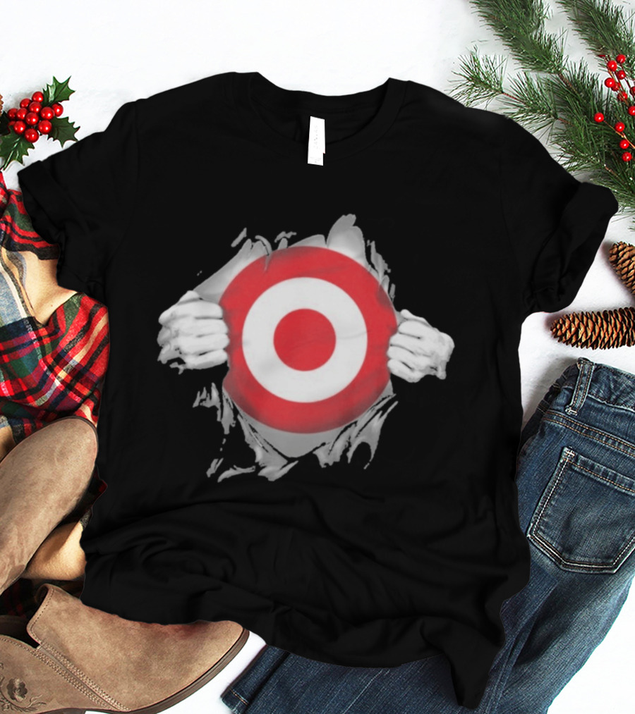 Target Ripped Chest Superhero Torn Look Employee Impact T-Shirt