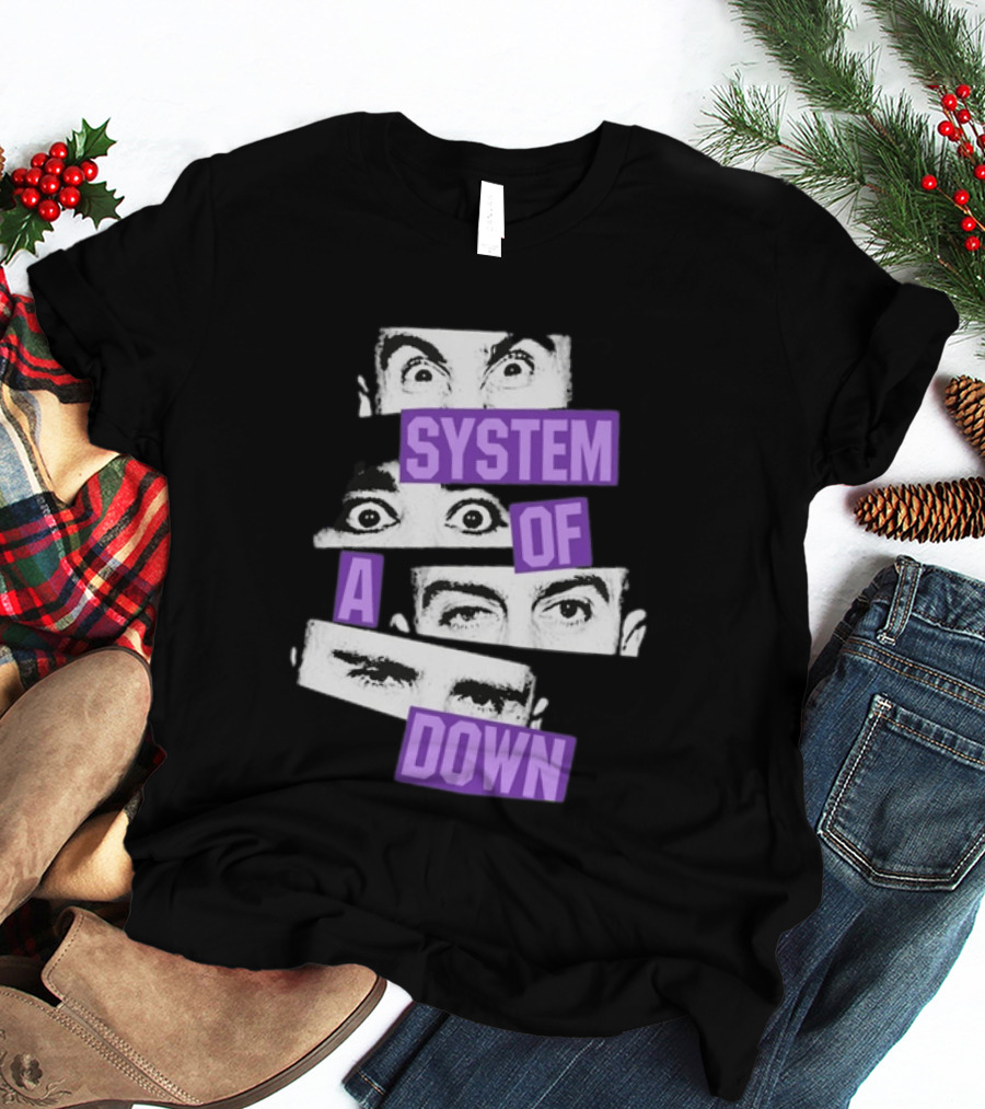 Original System Of A Down Soad Eu Uk Tour 2026 Toxic City System Down Eyes T-Shirt