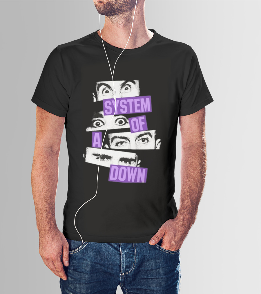 Original System Of A Down Soad Eu Uk Tour 2026 Toxic City System Down Eyes T-Shirt