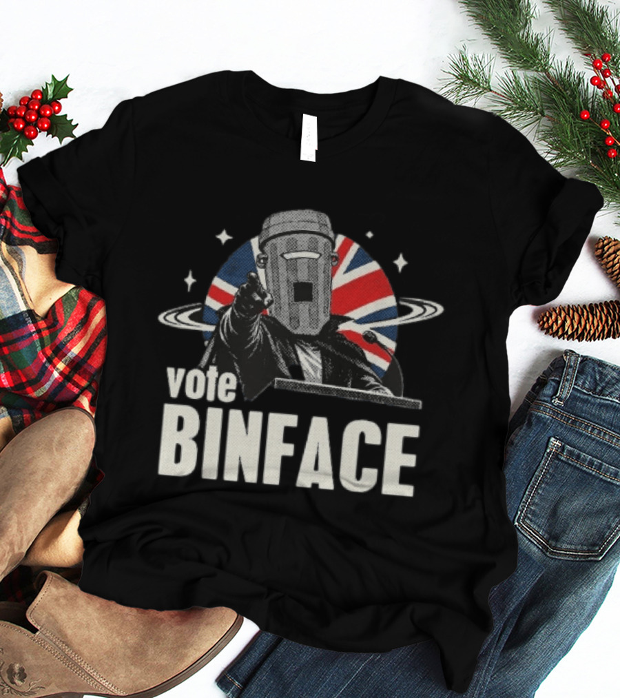 Vote Binface UK Political Satire Union Jack Space T-Shirt