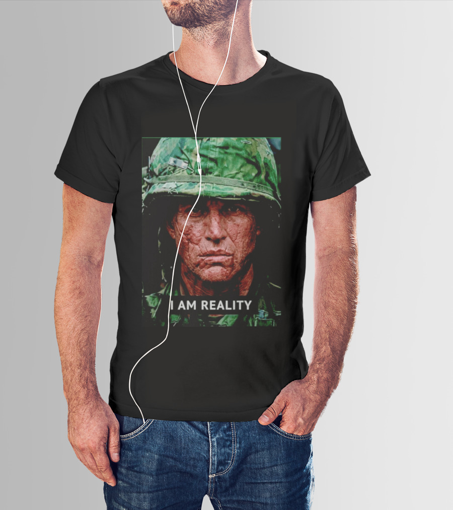 I Am Reality Camouflage Soldier Face T-Shirt