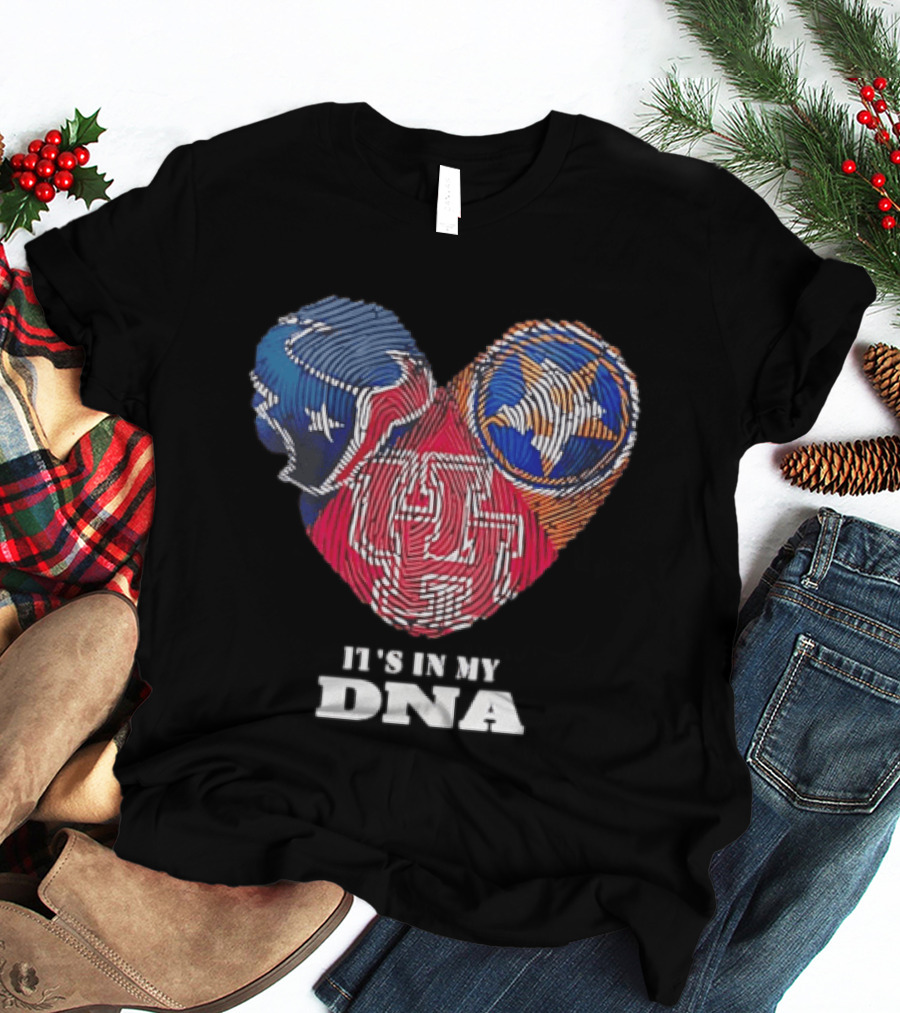 Houston Texans Tennessee Titans It's In My DNA Football Fan T-Shirt