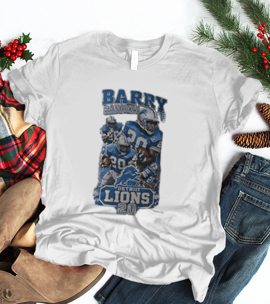 Barry Sanders Detroit Lions 20 NFL Football Legend T-Shirt