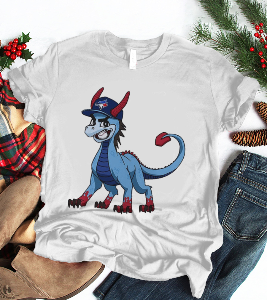 Toronto Blue Jays MLB Baseball Blue Dragon Hat T-Shirt
