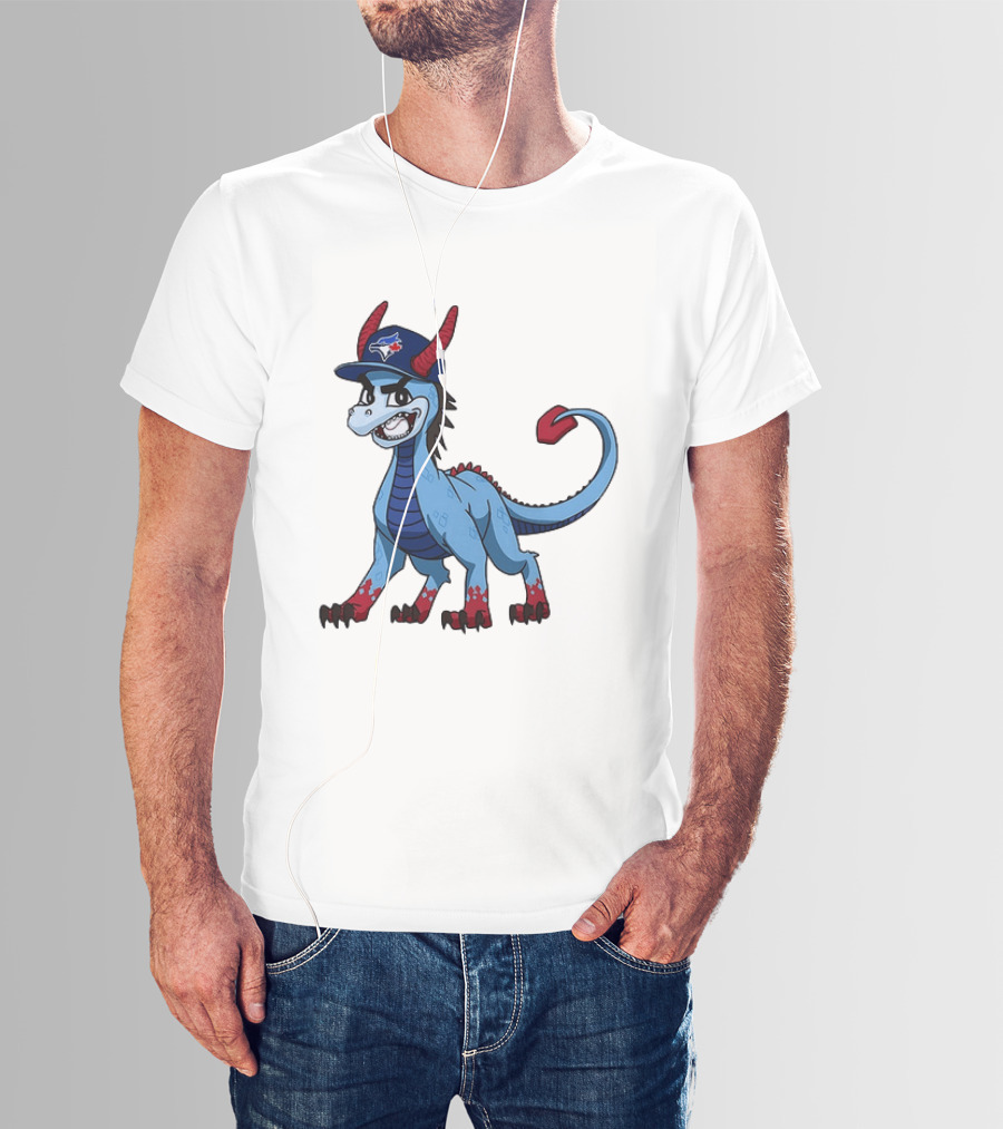 Toronto Blue Jays MLB Baseball Blue Dragon Hat T-Shirt