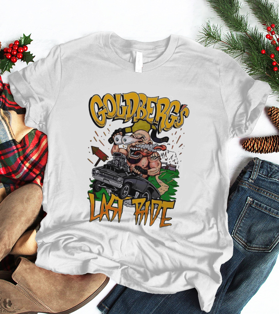Goldberg's Last Ride Wrestling Cartoon Car WCW WWE T-Shirt