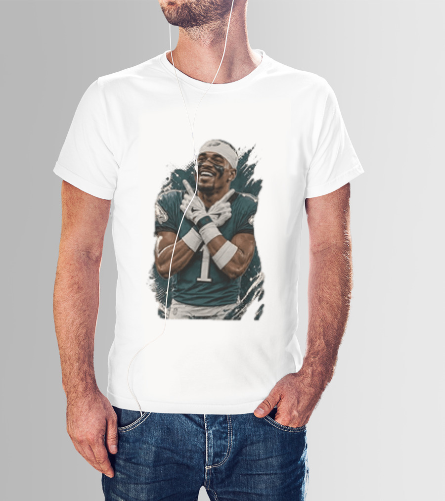 Philadelphia Eagles Jalen Hurts Celebratory Pose Football Team Gear T-Shirt