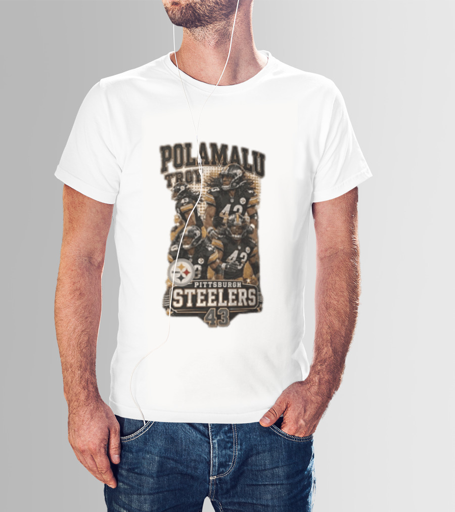 Pittsburgh Steelers Polamalu Troy 43 Football Player Steelers T-Shirt