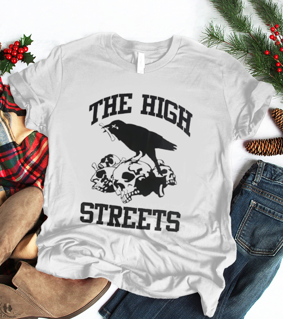 The High Streets Crow On Skulls T-Shirt