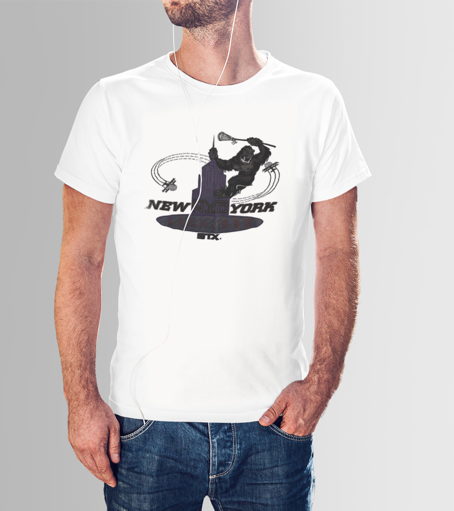 King Kong Empire State Building New York Lacrosse T-Shirt