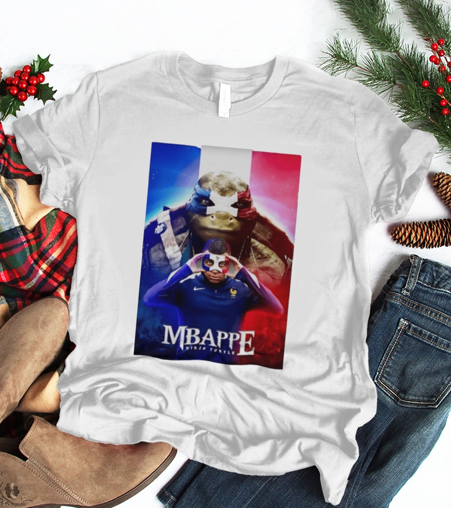 Mbappe France National Football Ninja Turtle T-Shirt