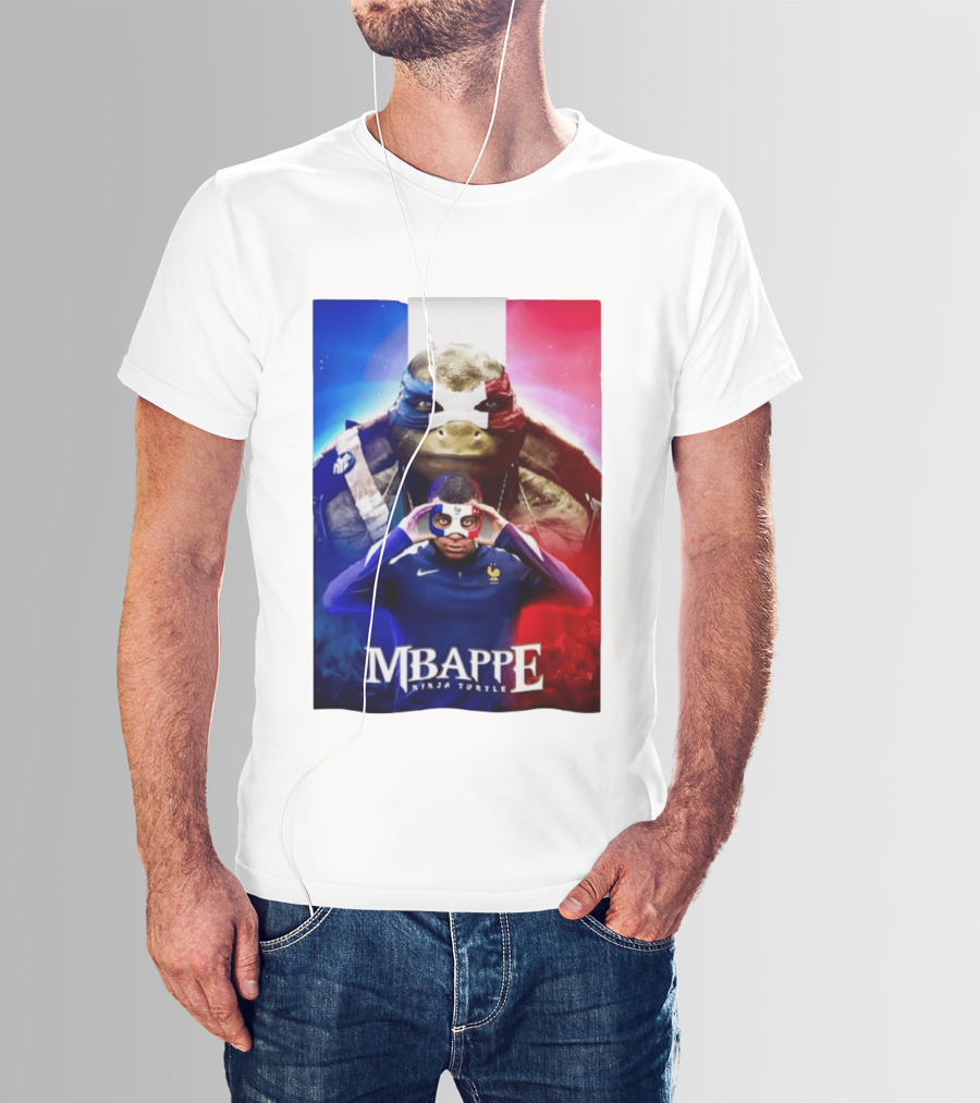 Mbappe France National Football Ninja Turtle T-Shirt
