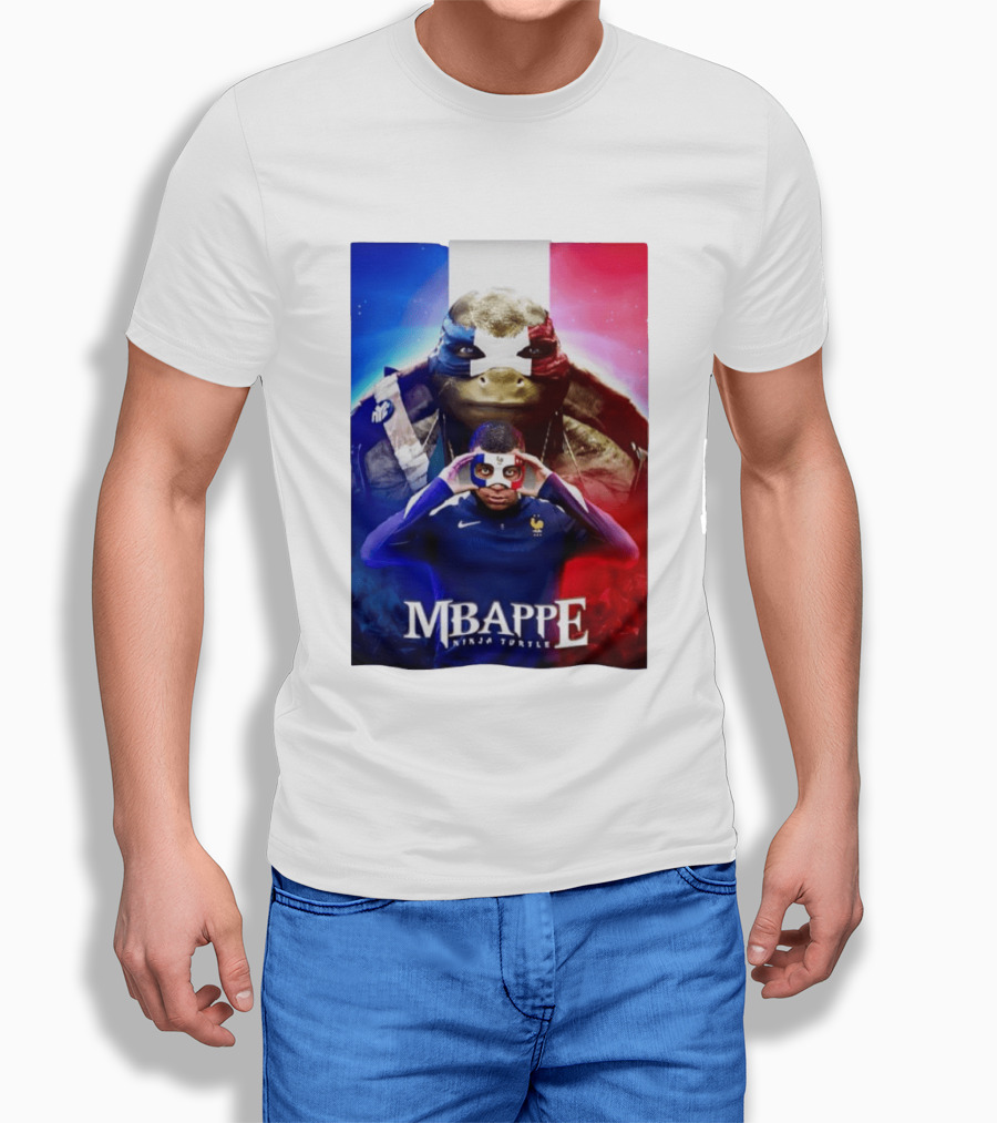 Mbappe France National Football Ninja Turtle T-Shirt