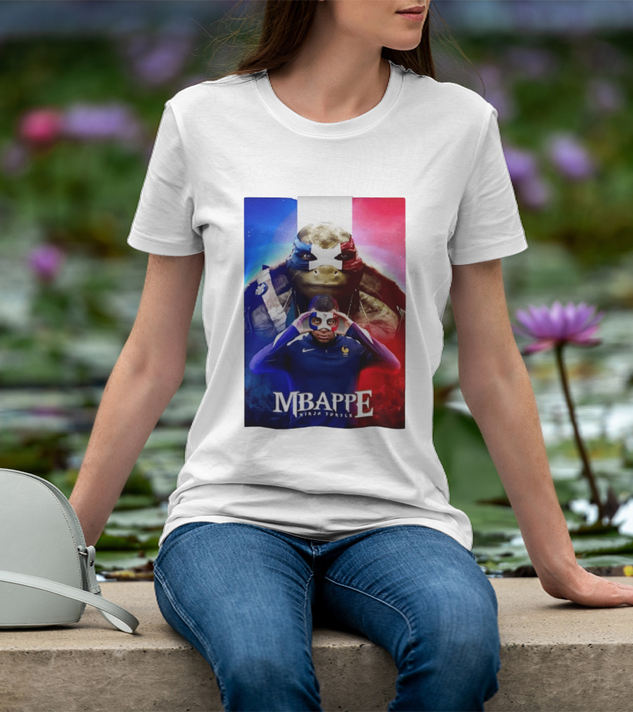 Mbappe France National Football Ninja Turtle T-Shirt