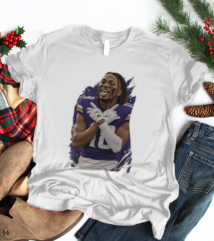 Minnesota Vikings Justin Jefferson Number 18 Football Player T-Shirt