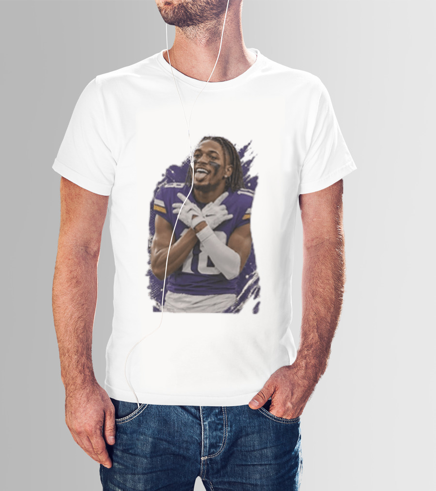 Minnesota Vikings Justin Jefferson Number 18 Football Player T-Shirt