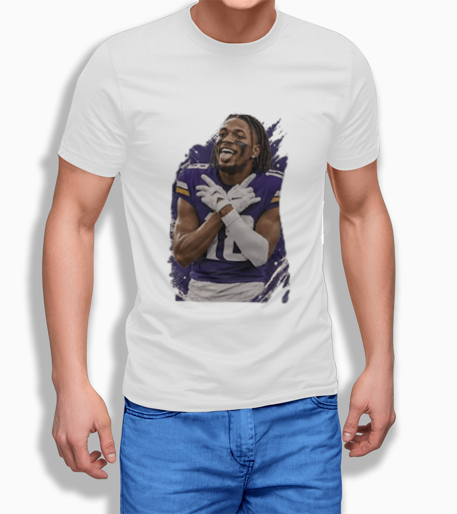 Minnesota Vikings Justin Jefferson Number 18 Football Player T-Shirt