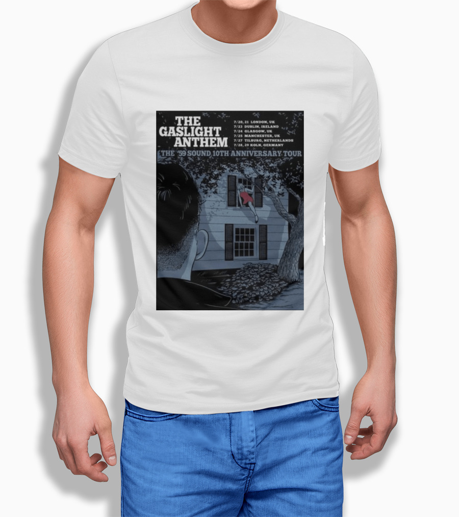 The Gaslight Anthem The '59 Sound 10th Anniversary Tour London Dublin Glasgow Manchester Tilburg Koln T-Shirt