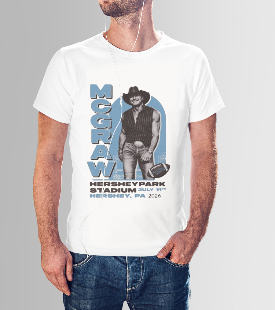 MCGRAW Hersheypark Stadium July 11th Hershey PA 2026 Football T-Shirt
