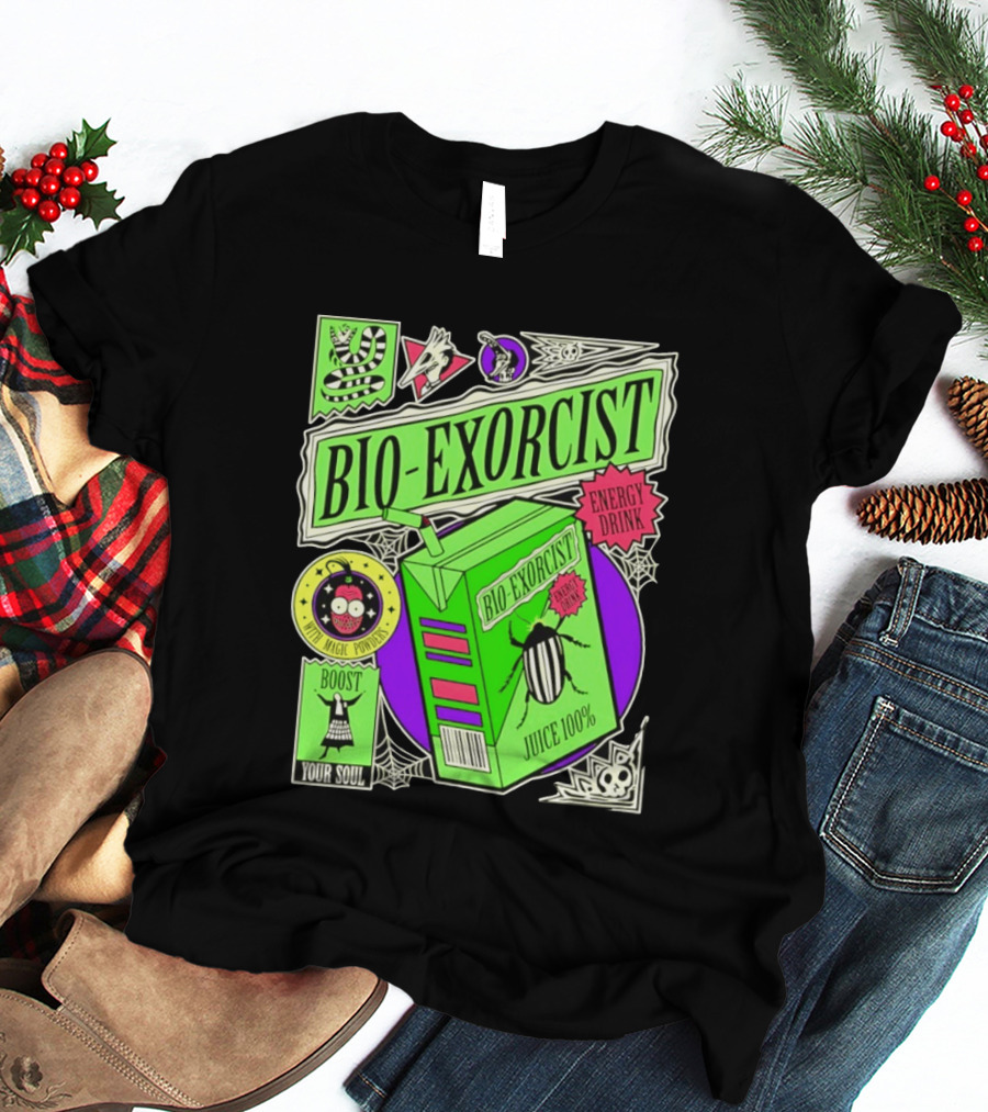 Bio Exorcist Energy Drink Juice 100% Boost Your Soul With Magic Powders T-Shirt