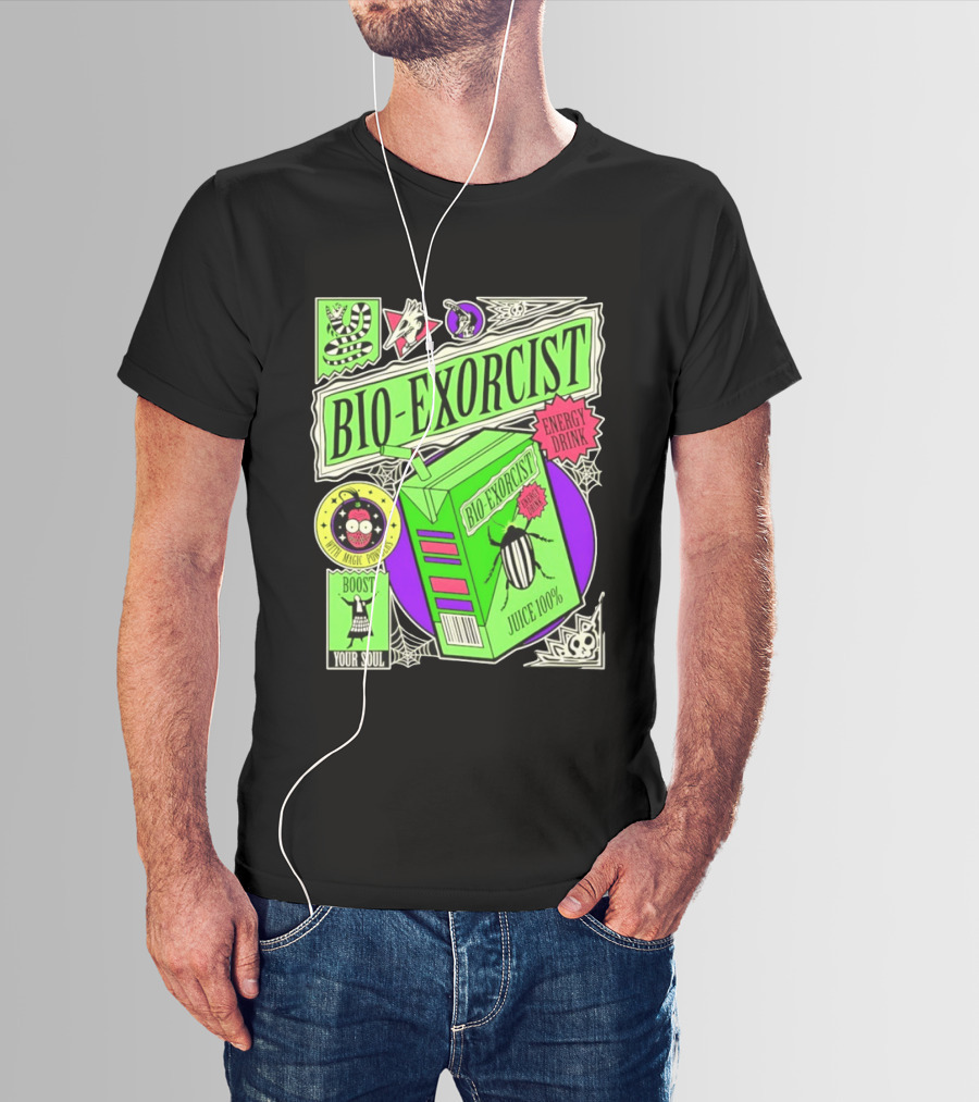 Bio Exorcist Energy Drink Juice 100% Boost Your Soul With Magic Powders T-Shirt