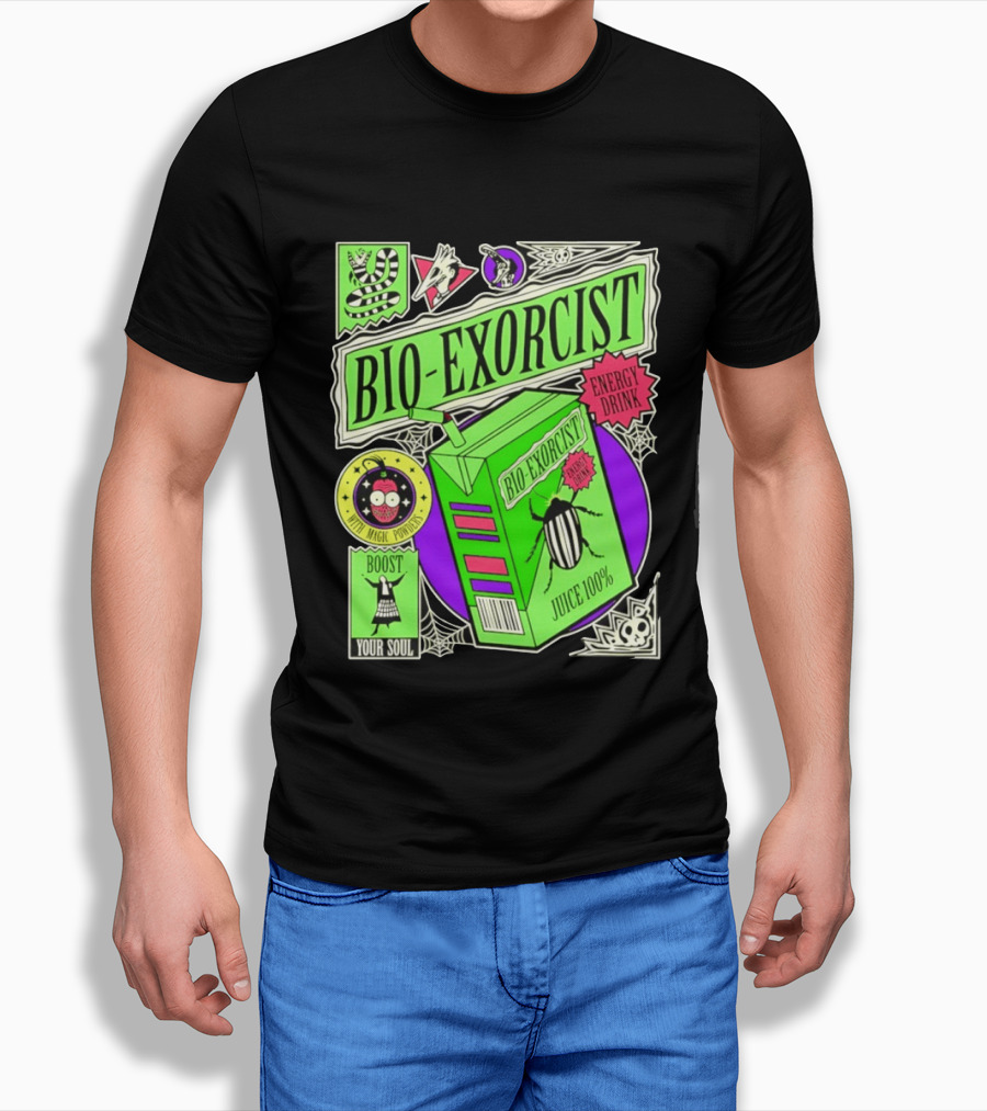 Bio Exorcist Energy Drink Juice 100% Boost Your Soul With Magic Powders T-Shirt