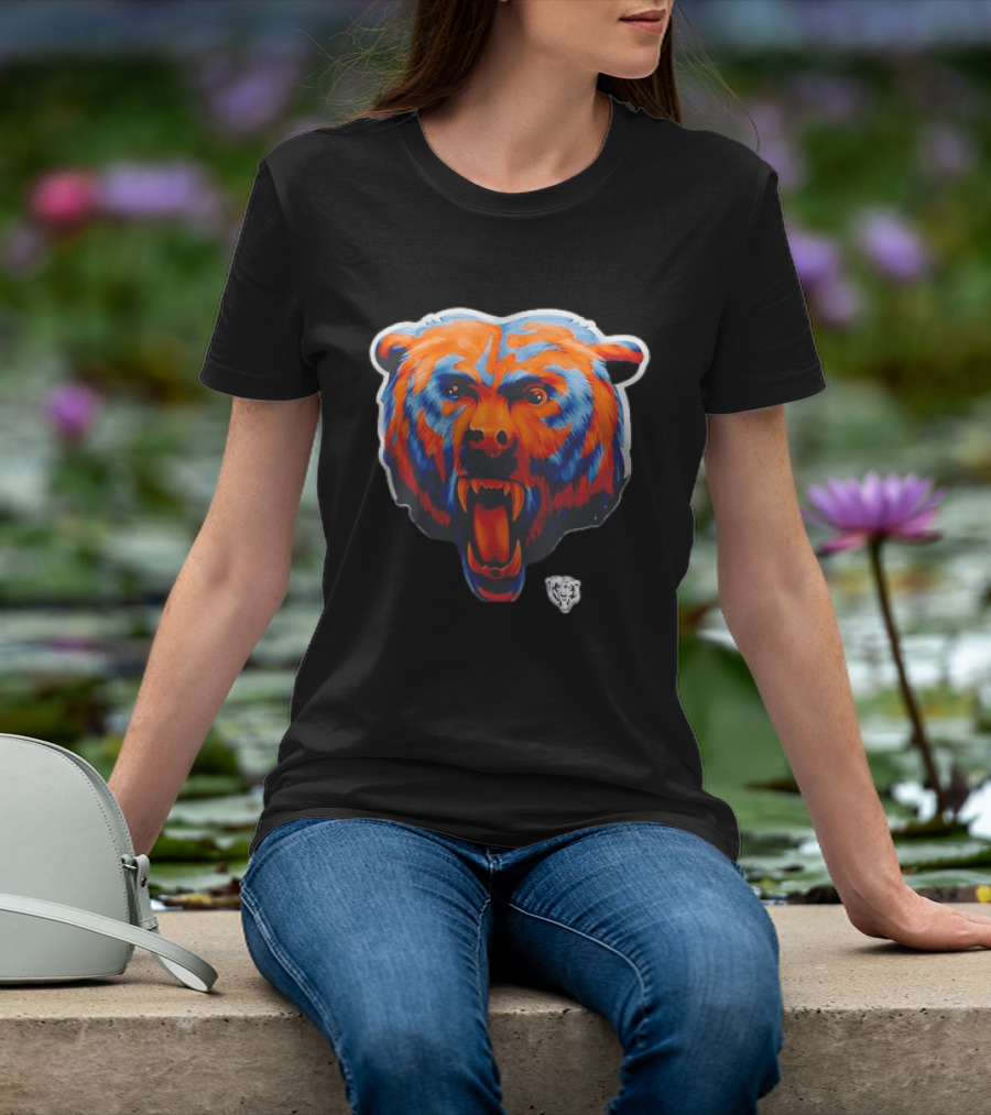 Chicago Bears Fierce Roaring Bear Face T-Shirt