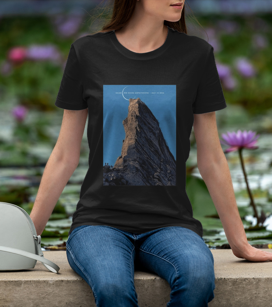 Kaleo Red Rocks Amphitheatre July 14 2026 Show Rocky Landscape Moonlit Scene T-Shirt