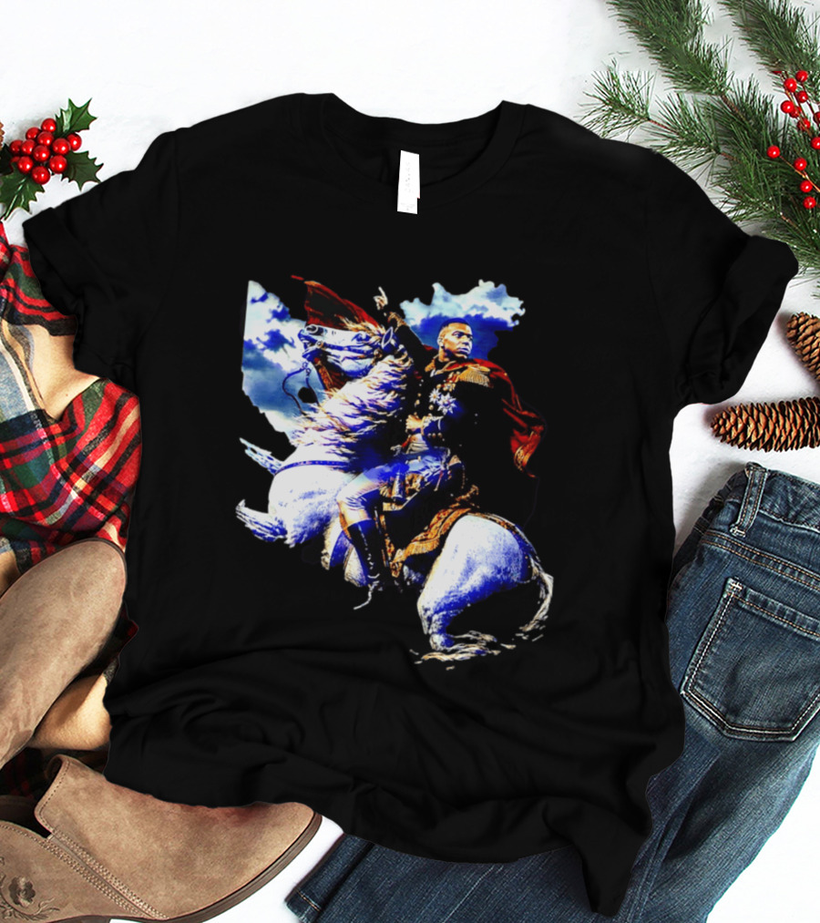 Kylian Mbappe Napoleon Bonaparte Crossing Alps Painting Horse Rider T-Shirt