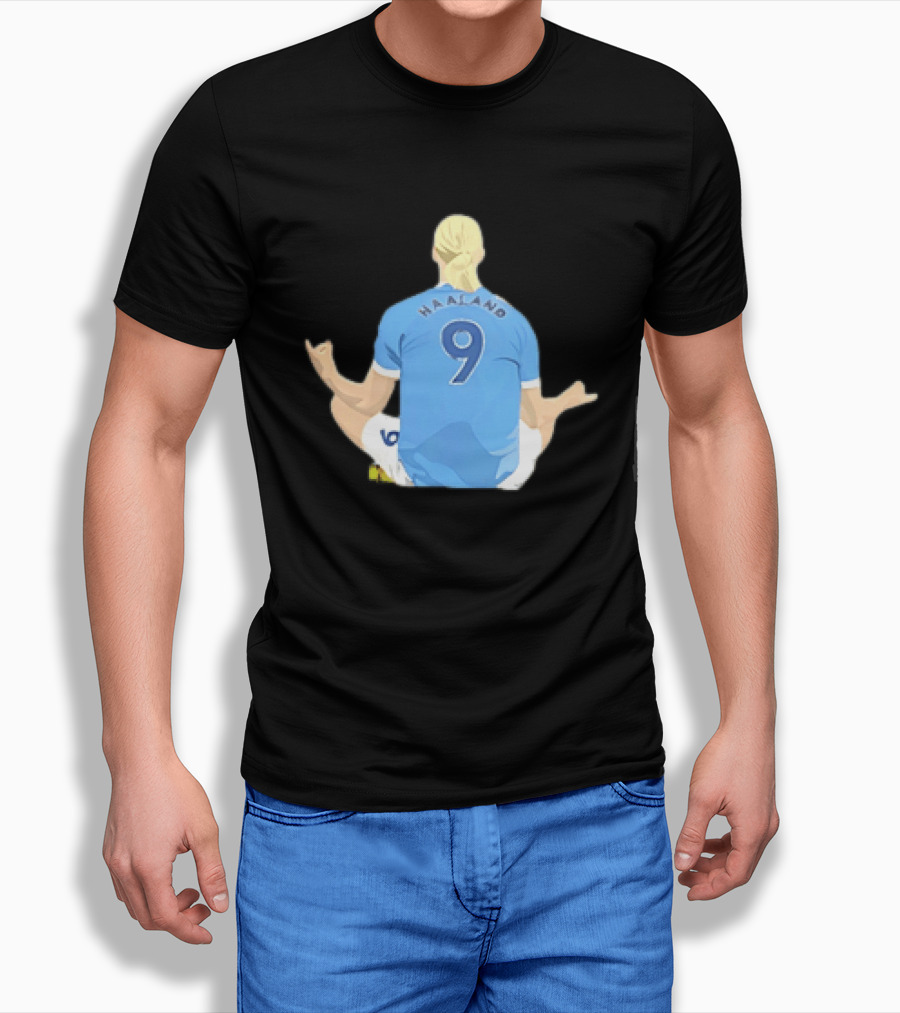Norway Erling Haaland 9 Meditating Iconic Soccer Moment T-Shirt