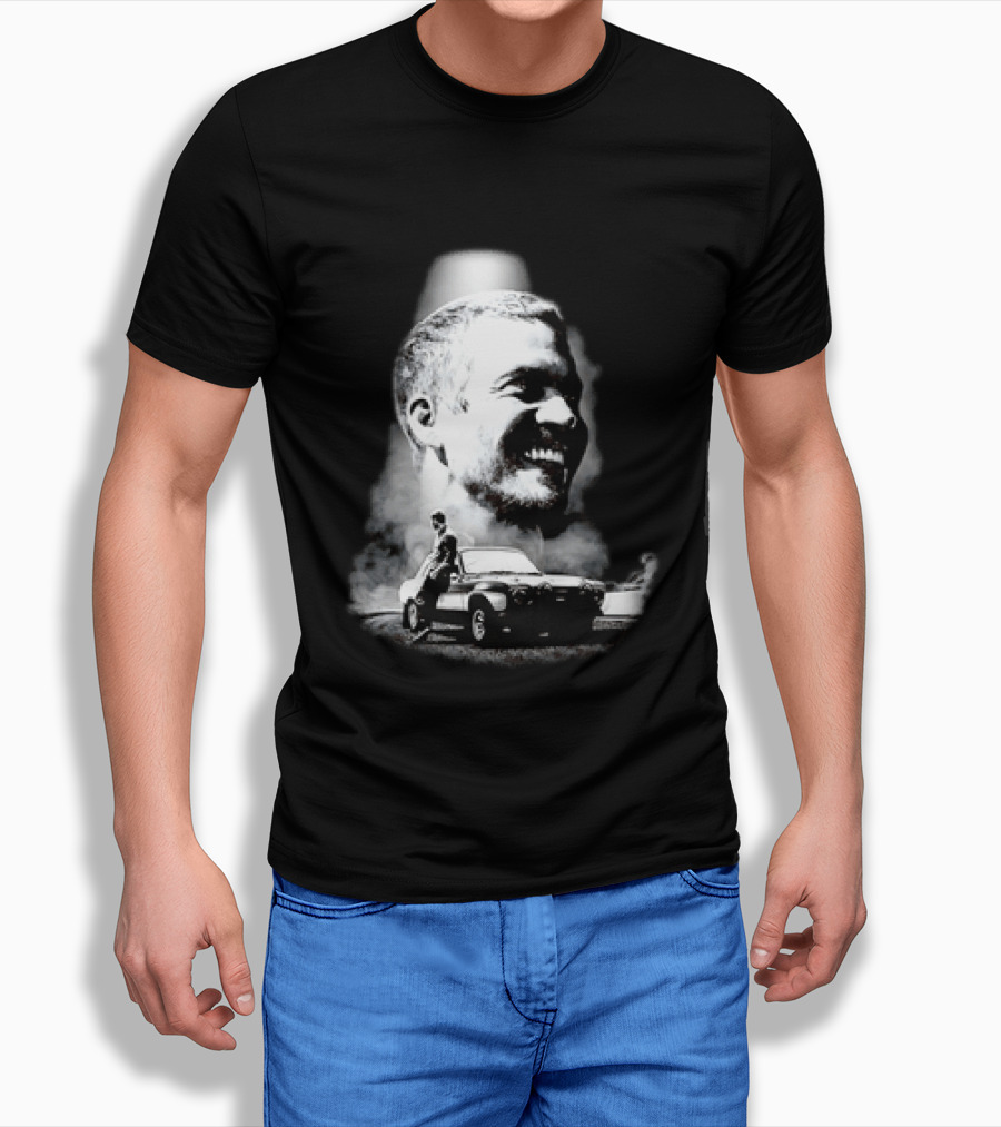 Paul Walker Fast And Furious Tribute With Classic Car Scene T-Shirt