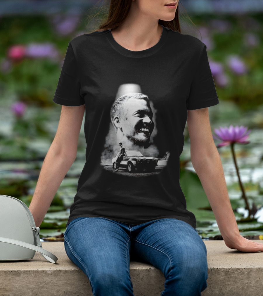 Paul Walker Fast And Furious Tribute With Classic Car Scene T-Shirt