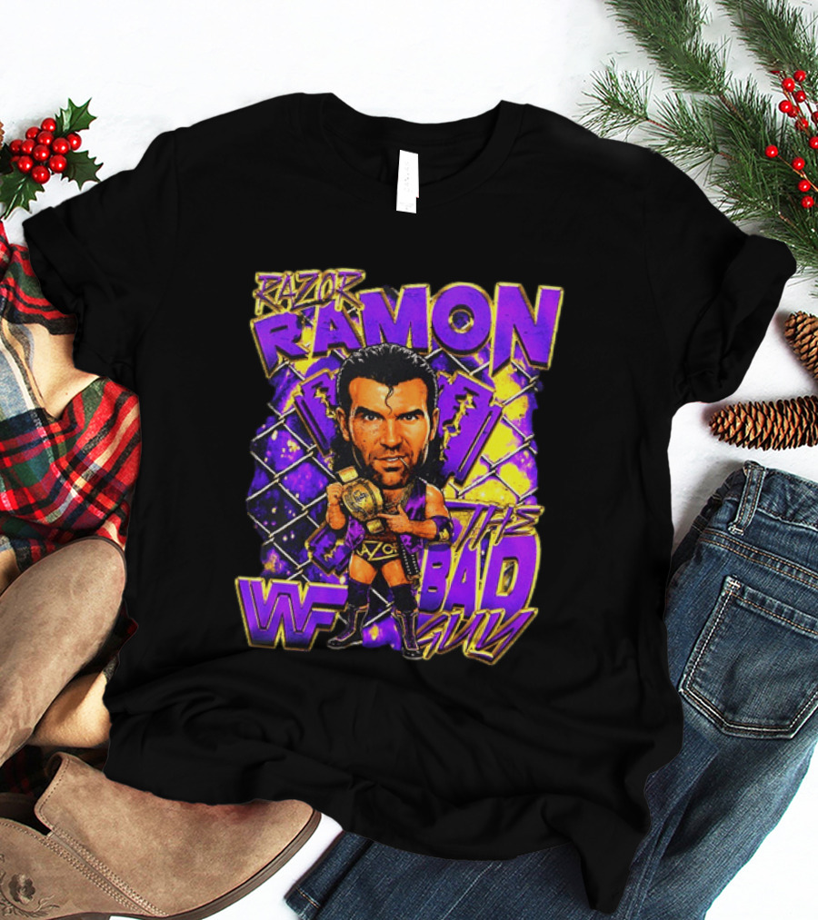 Razor Ramon WWF The Bad Guy Wrestling Champion 90s T-Shirt