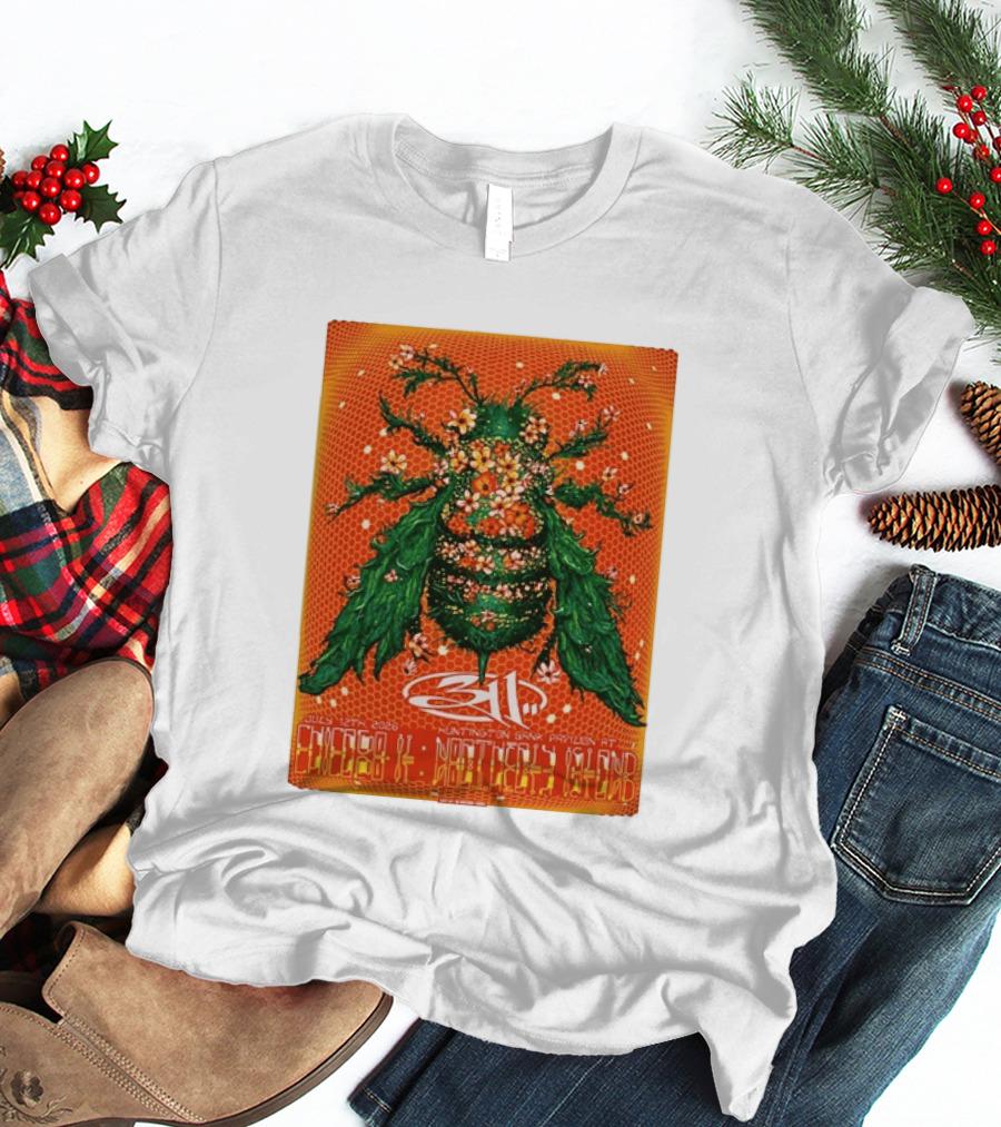 311 Chicago Illinois 2026 Huntington Bank Pavilion July 12 Floral Insect T-Shirt