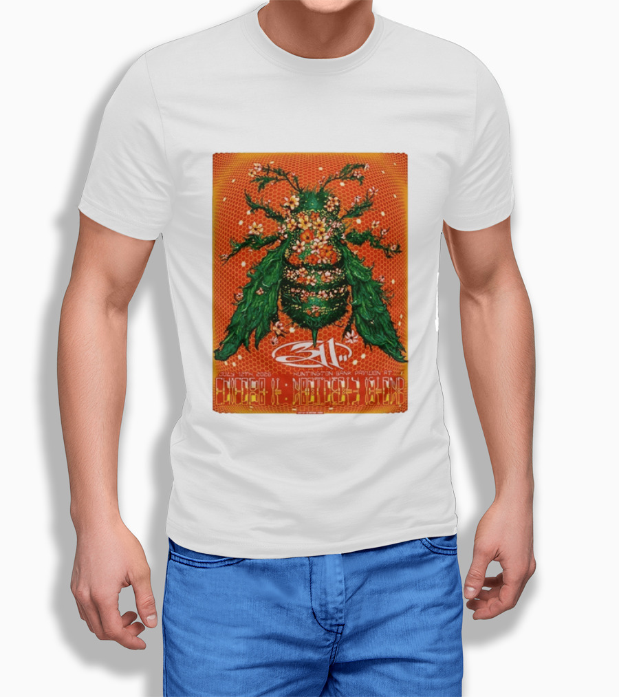 311 Chicago Illinois 2026 Huntington Bank Pavilion July 12 Floral Insect T-Shirt