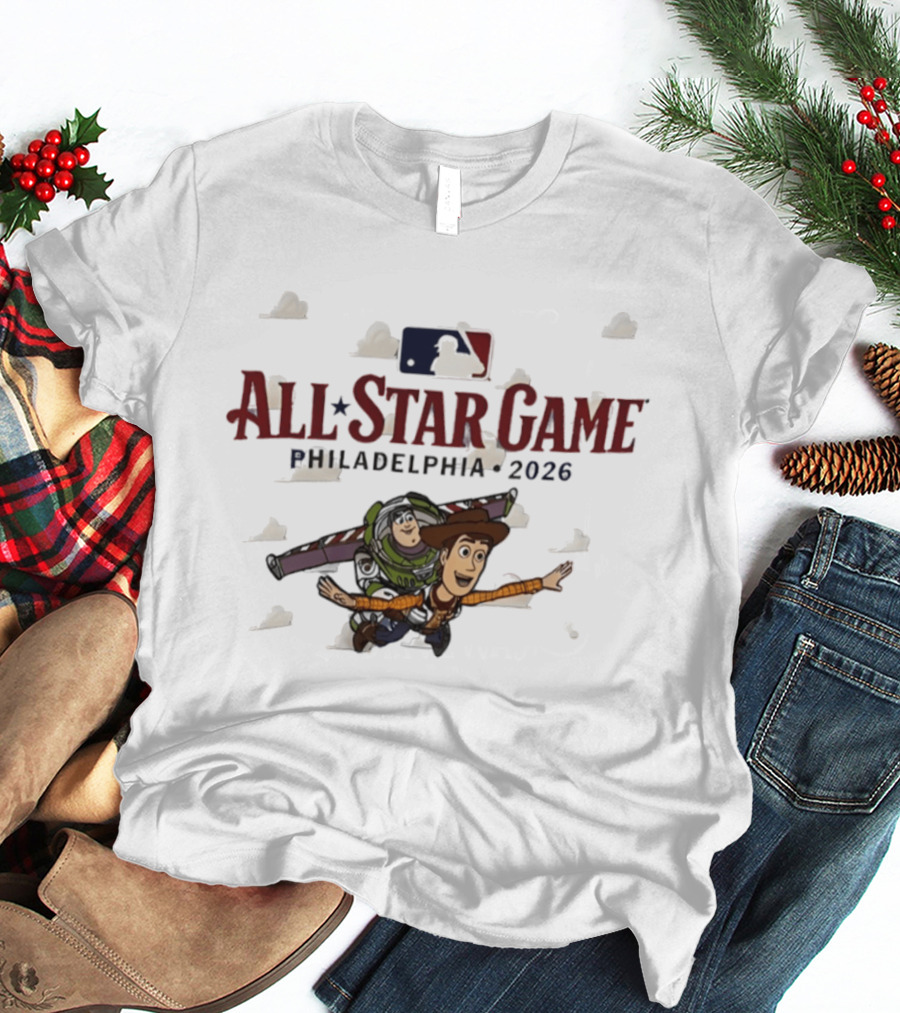 Toy Story Buzz Lightyear Woody All Star Game Philadelphia 2026 T-Shirt