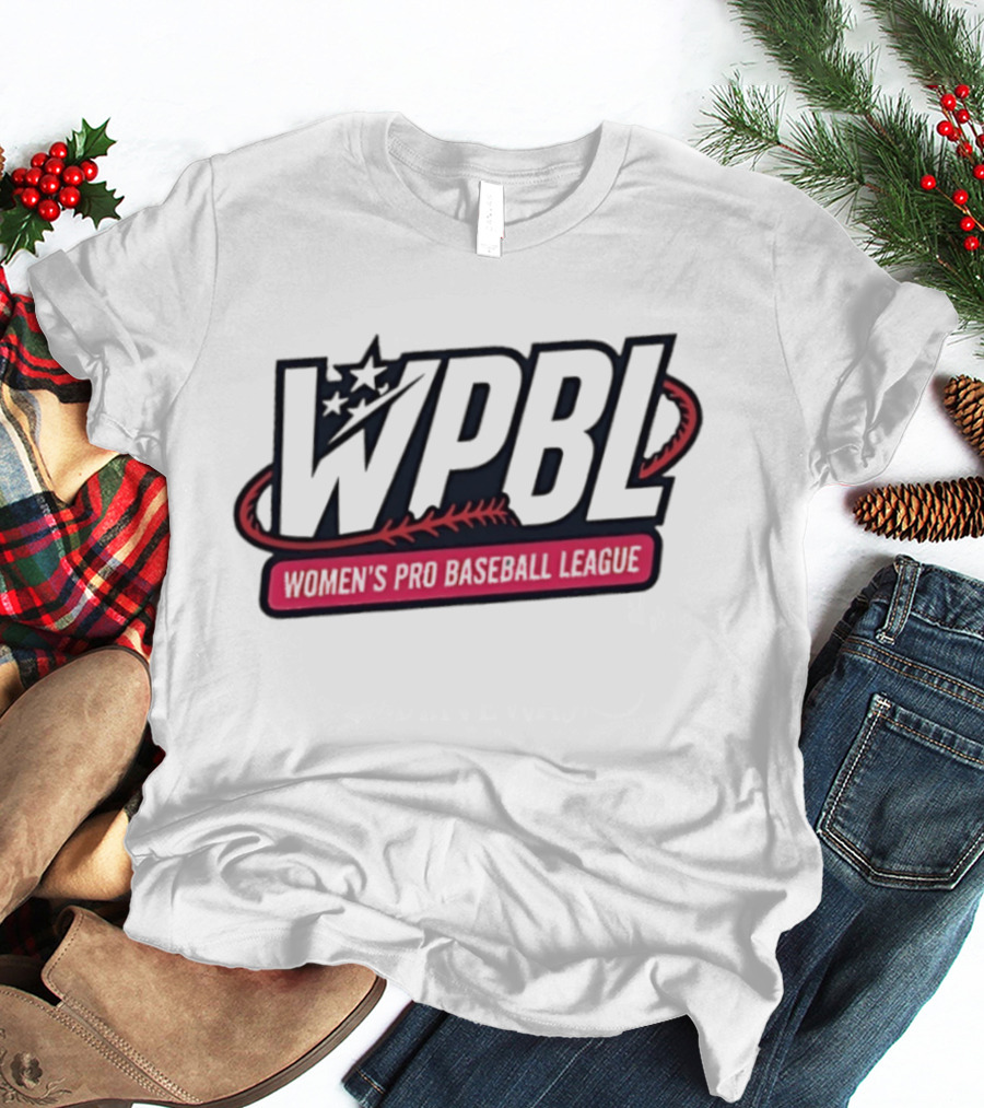 Women's Pro Baseball League WPBL Stars And Baseball Stitch Oval T-Shirt