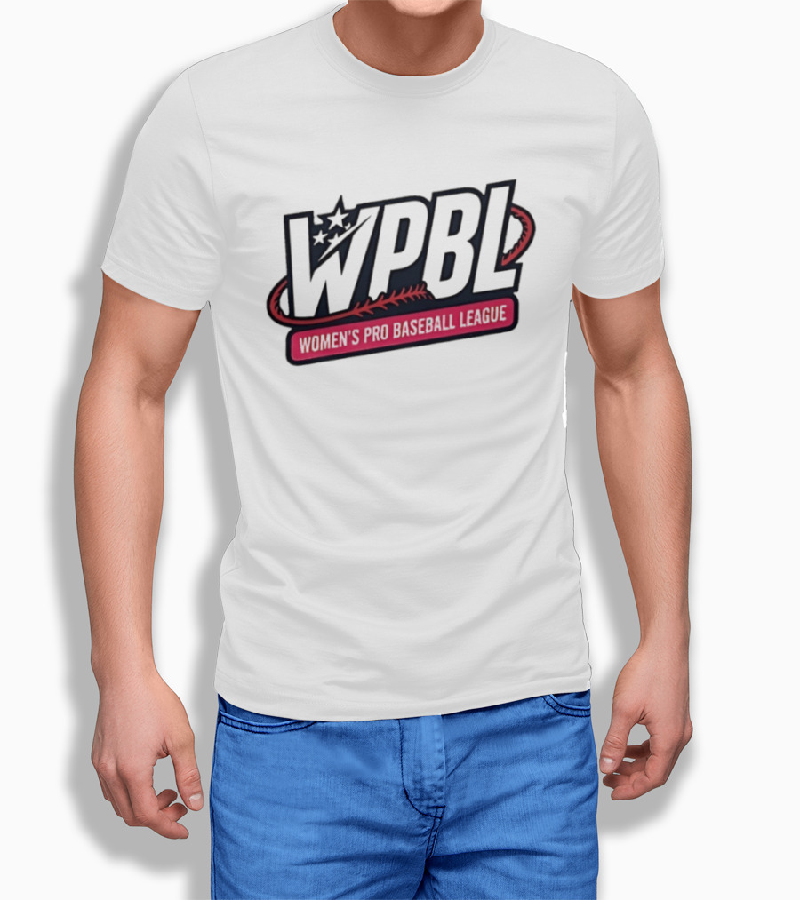 Women's Pro Baseball League WPBL Stars And Baseball Stitch Oval T-Shirt