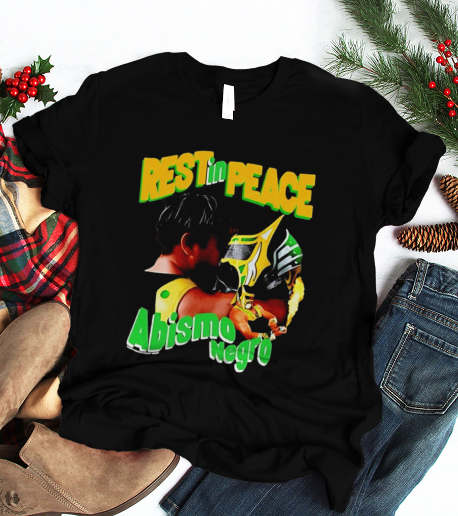 REST In PEACE Abismo Negro Lucha Libre AAA Professional Wrestling T-Shirt