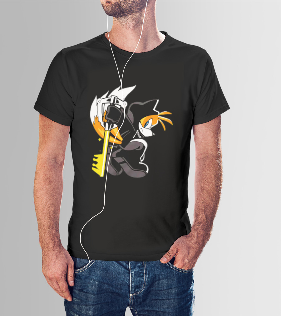 GoblinTengu Yellow Black Hooded Cat Keyblade Warrior T-Shirt