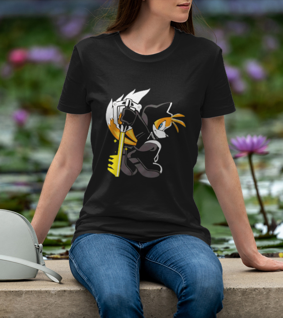 GoblinTengu Yellow Black Hooded Cat Keyblade Warrior T-Shirt