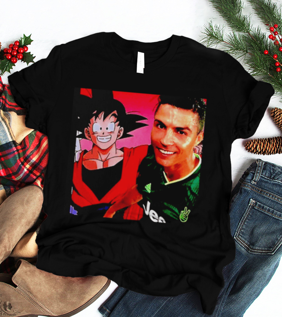 Goku Dragon Ball X Cristiano Ronaldo Juventus Collaboration T-Shirt