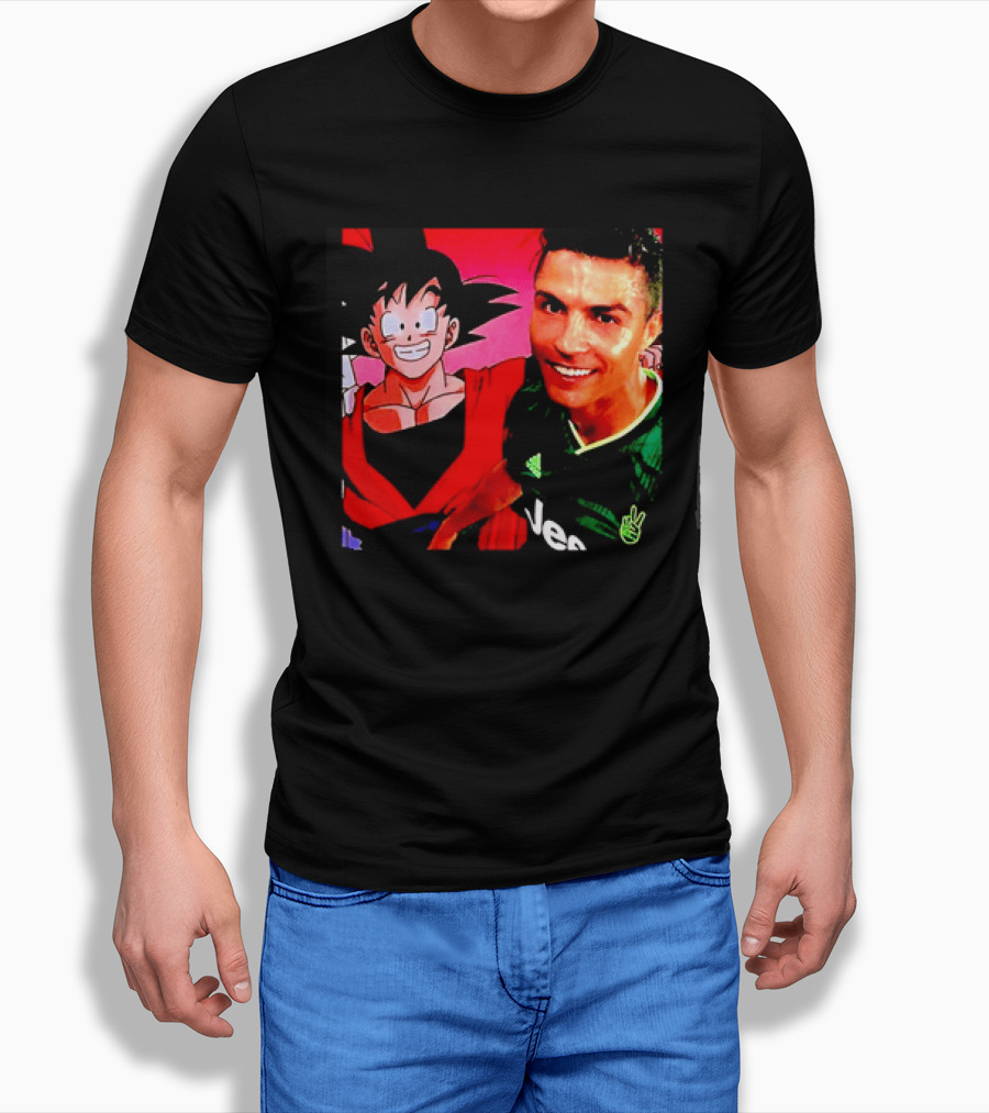 Goku Dragon Ball X Cristiano Ronaldo Juventus Collaboration T-Shirt