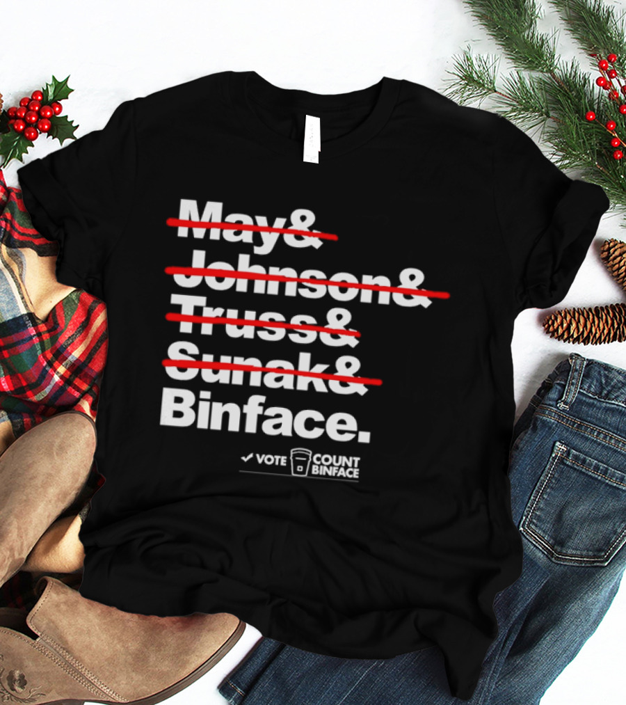 Vote Count Binface May Johnson Truss Sunak Binface Clacton 2026 T-Shirt