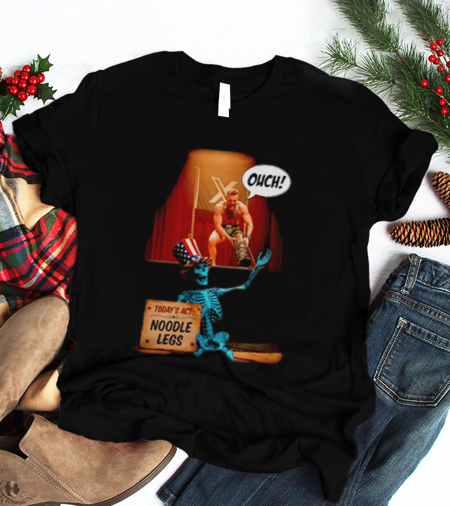 Conor McGregor One Minute Man Ouch Today's Act Noodle Legs Skeleton Comedy T-Shirt
