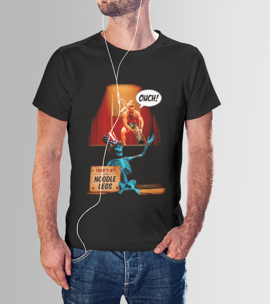 Conor McGregor One Minute Man Ouch Today's Act Noodle Legs Skeleton Comedy T-Shirt