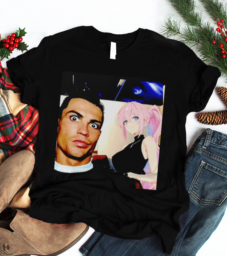 Cristiano Ronaldo Shikimori Anime Manga Collaboration T-Shirt
